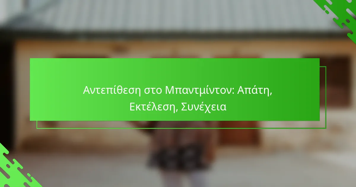 Αντεπίθεση στο Μπαντμίντον: Απάτη, Εκτέλεση, Συνέχεια